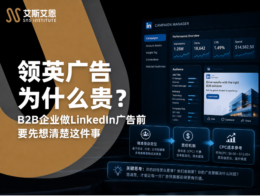 领英广告为什么贵,领英代运营服务商劝你先想清楚这件事